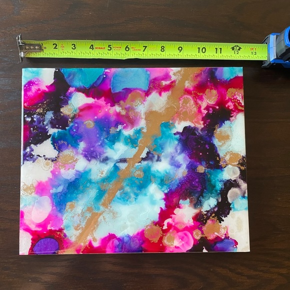 Orig 12 by 10 inch Alcohol Ink and Resin painting - Picture 1 of 4